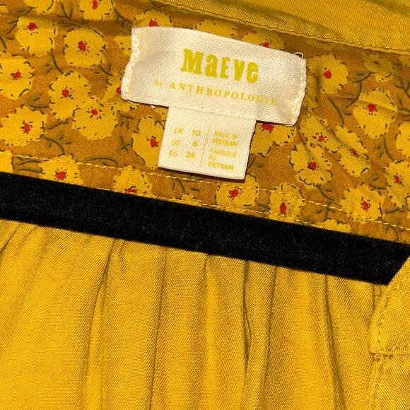 Anthropologie l Maeve Marlie Button-Front Tunic Dress Size 6 - Picture 10 of 12